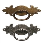 poignee anneau horizontal bronze vieilli meuble classique rustique 2700c